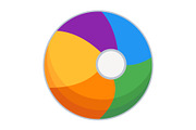 Beach ball Vector Icon, an Icon by Pexelpy (Thumbnail 1 of 2)