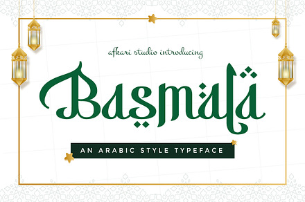 Basmala - An Arabic Style Typeface, a Font by Afkari Studio