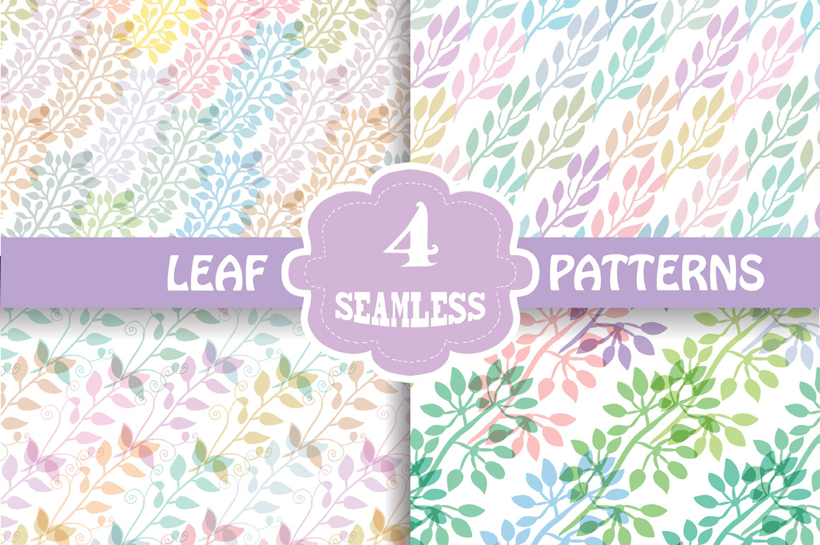 Leaf Seamless Patterns, a Pattern Graphic by Sunset&Sea Design