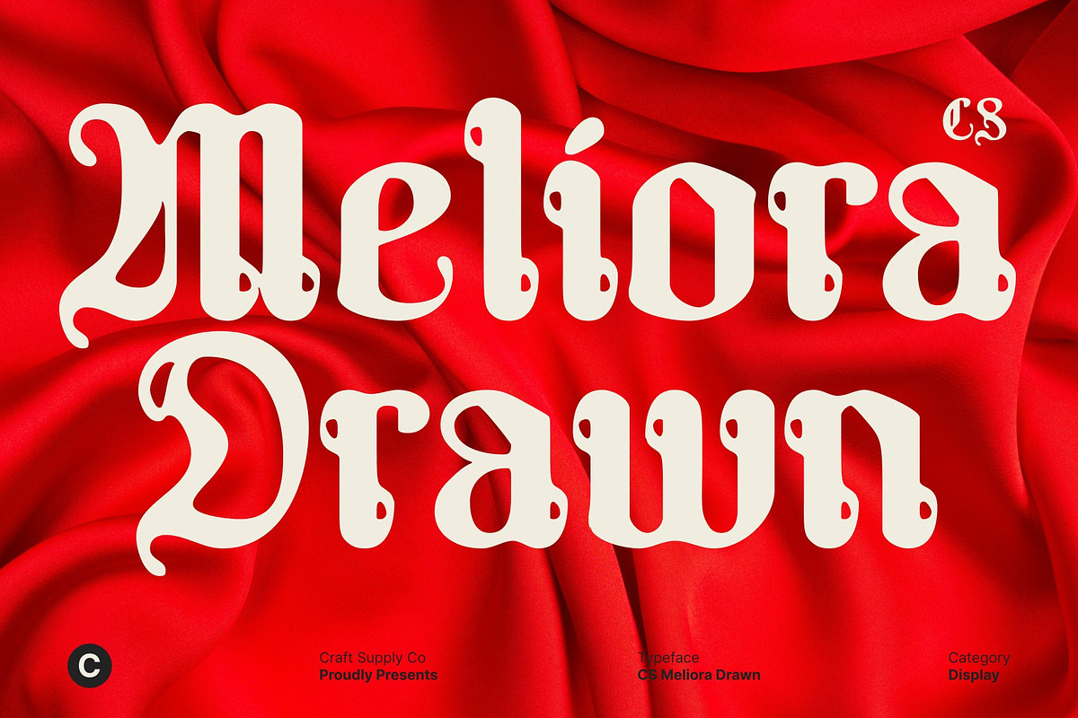 CS Meliora Drawn, a Blackletter Font by Craft Supply Co. (Photo 1 of 8)