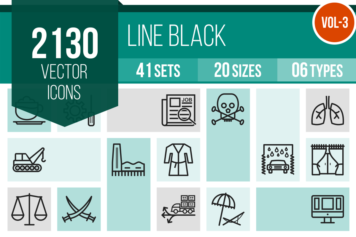 2130 Line Icons (V3), an Outline Icon by IconBunny