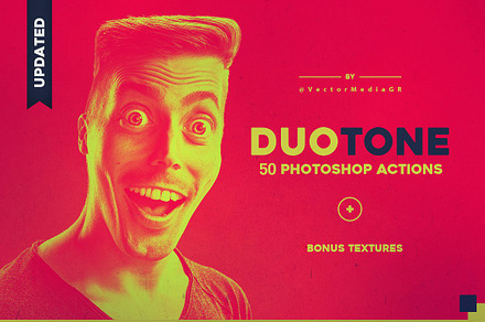 Duotone Photoshop Actions & Textures
