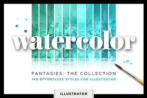 Watercolor Glitter Styles Vector Ai