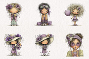 Whimsical Summer Girls Clipart, an Illustration by CreationArt (Thumbnail 6 of 7)