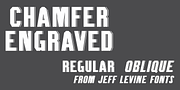 Chamfer Engraved JNL, a Sans Serif Font by Jeff Levine Fonts (Thumbnail 1 of 5)