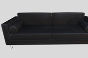 Black Leather Couch, a Furniture 3D Model by GamePoly (Thumbnail 2 of 6)