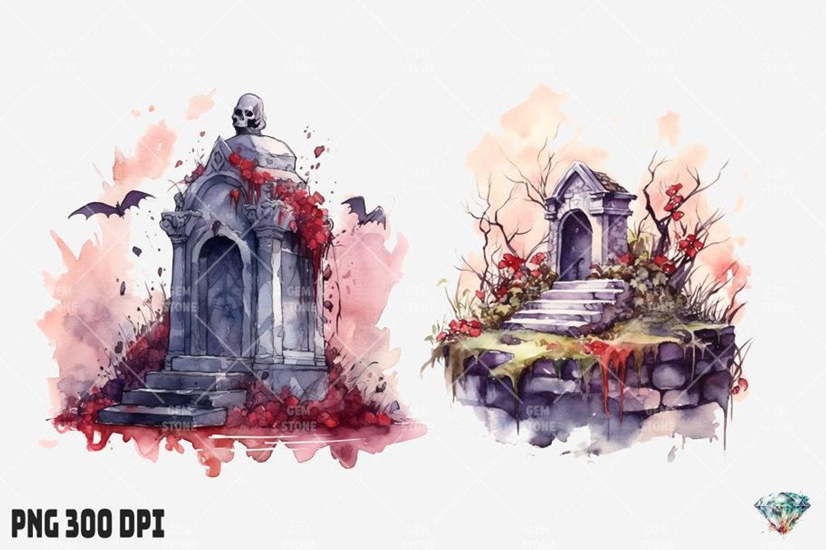 Dracula's Grave Halloween, an Illustration by Gemstone (Photo 3 of 12)