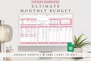 Google Sheets Monthly Budget Tracker, a Templates & Theme by BRANDcontent (Thumbnail 1 of 7)