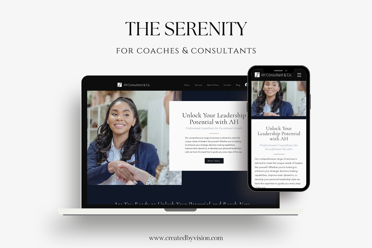 WIX Website Template for Consultants, a Wix Template by CreatedbyVision LLC (Photo 1 of 10)