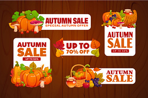 Autumn fall sale tags discount