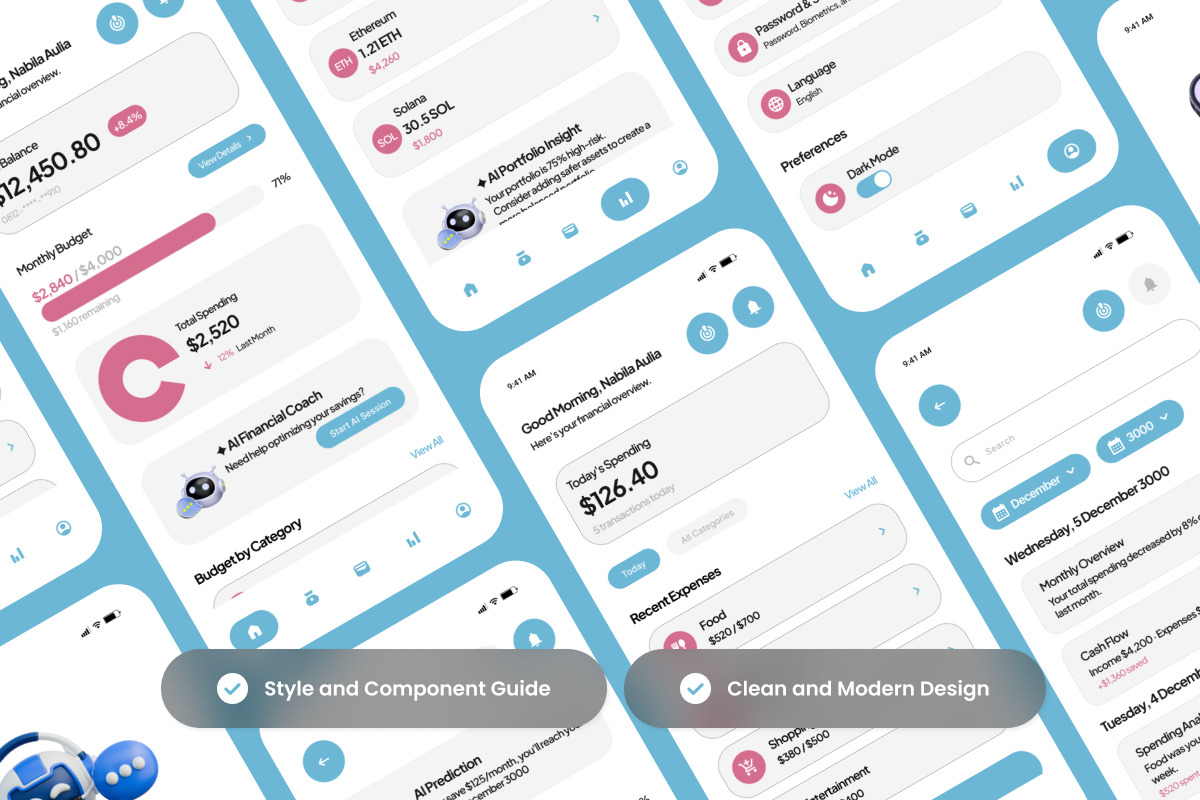 Finly Digital Financial Coach AI App, an App Template by productype1 (Photo 3 of 5)
