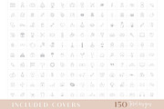 150 White Instagram Highlight Covers, a Social Media Template by Indie Grace Design (Thumbnail 3 of 4)