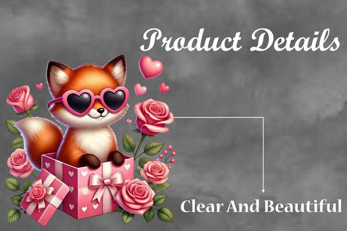 Valentine Cute Fox Clipart Bundle, a Seasonal Illustration by Craft Nest (Photo 3 of 5)