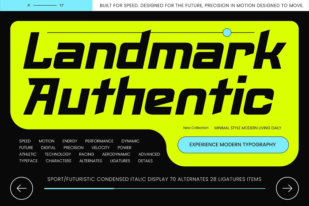 Landmark Authentic Experience Modern, a Sans Serif Font by timelesstype.co (Photo 1 of 10)