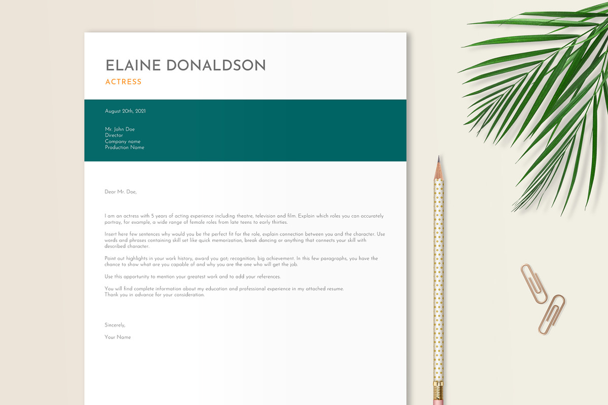 Actor, Actress Resume, a Resume Template by Stanin Studio (Photo 5 of 10)