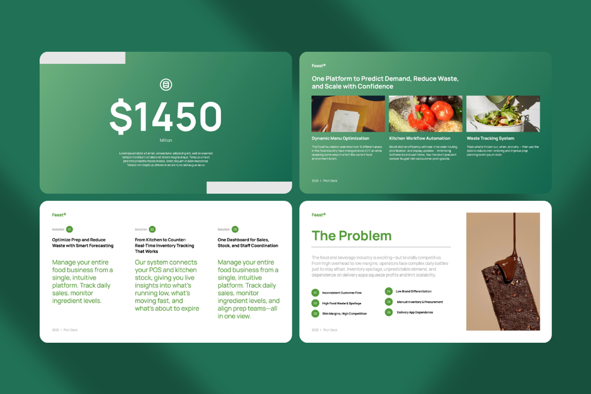 Feast Startup Pitch GSlides Canva, a Presentation Template by Unich Design Bureau (Photo 8 of 11)