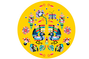 Birds Butterflies and Floral Colorfu, an Animal Illustration by Sharon Schwalbe