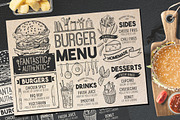 FREE! Trifold + Burger Menu Template, a Brochure Template by BarcelonaShop (Thumbnail 3 of 4)