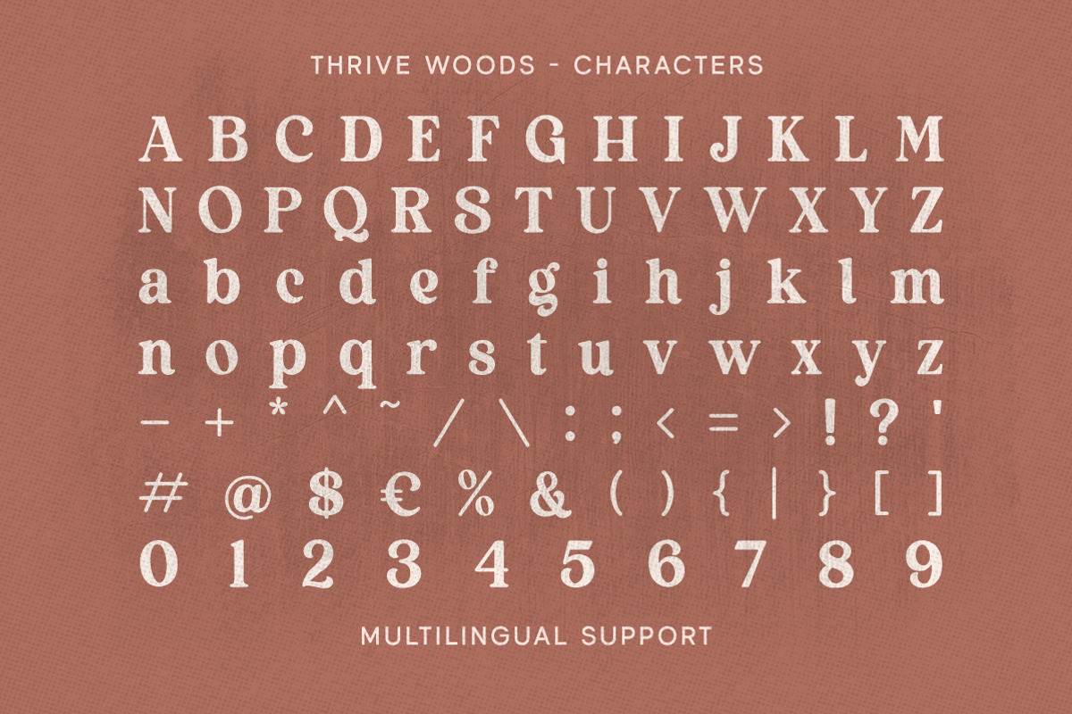 Thrive Wood - Organic Serif, a Serif Font by Letterhend Studio (Photo 7 of 9)