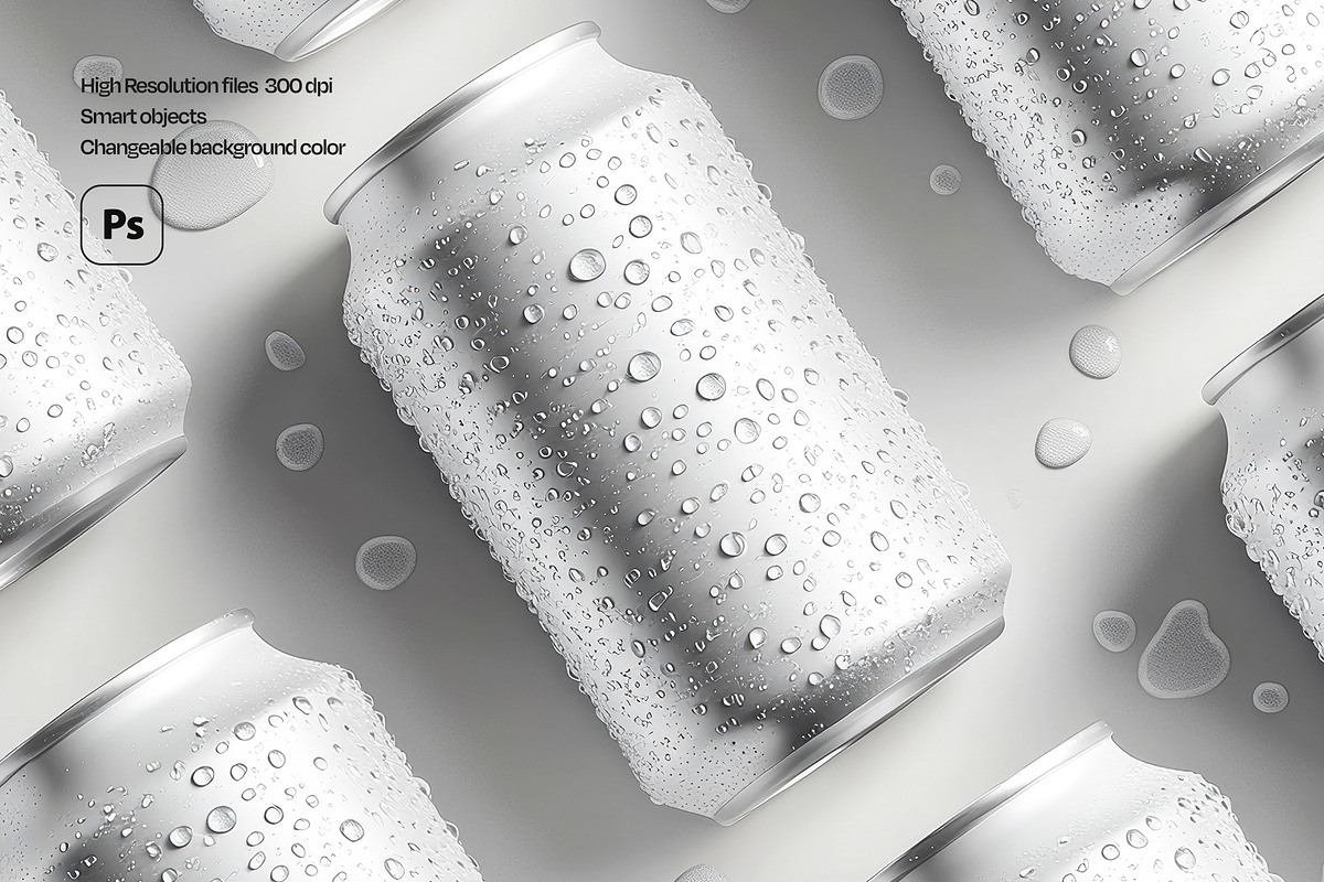 Soda Can Mockup Set, a Packaging Mockup by Mego-studio (Photo 4 of 11)
