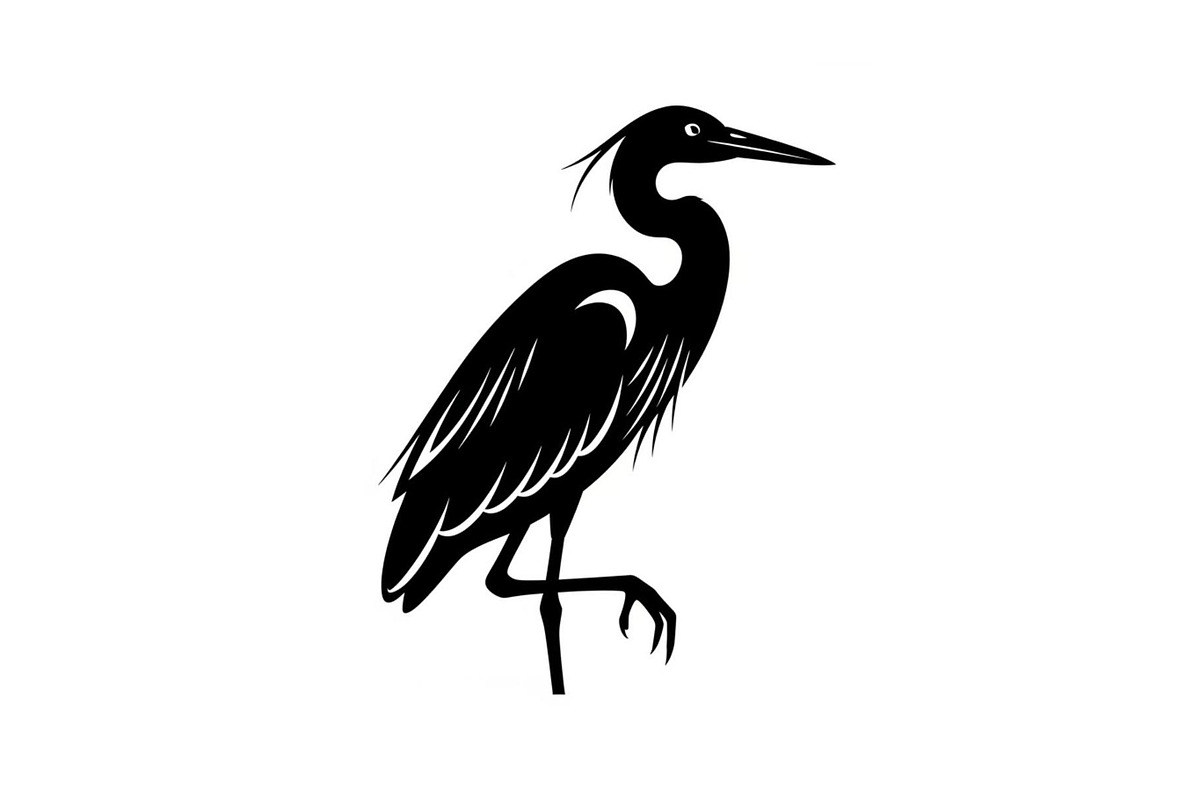 50 Heron Crane Silhouette Bundle, an Illustration by Amazin_art (Photo 31 of 39)