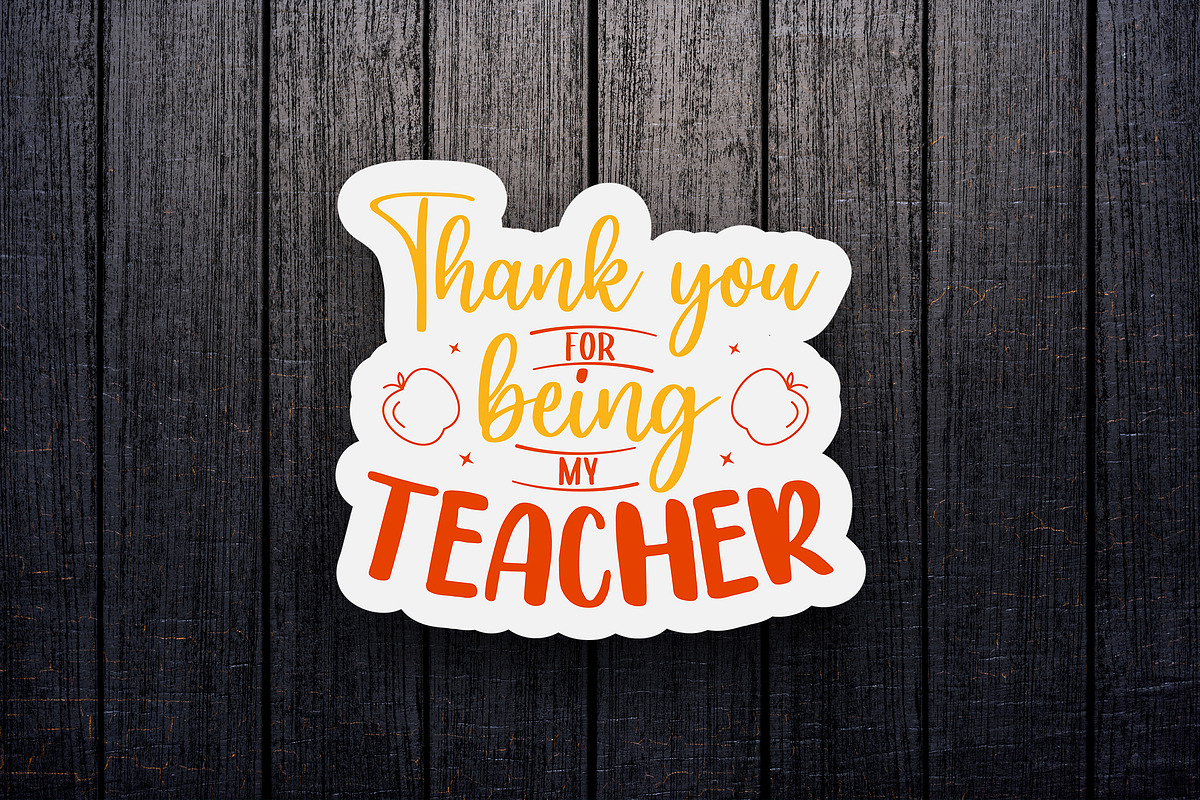 Teacher Sticker SVG Bundle, an Education Illustration by thefutive (Photo 4 of 4)