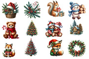 Watercolor Christmas Cabin Clipart, an Illustration by Designworld (Thumbnail 2 of 5)