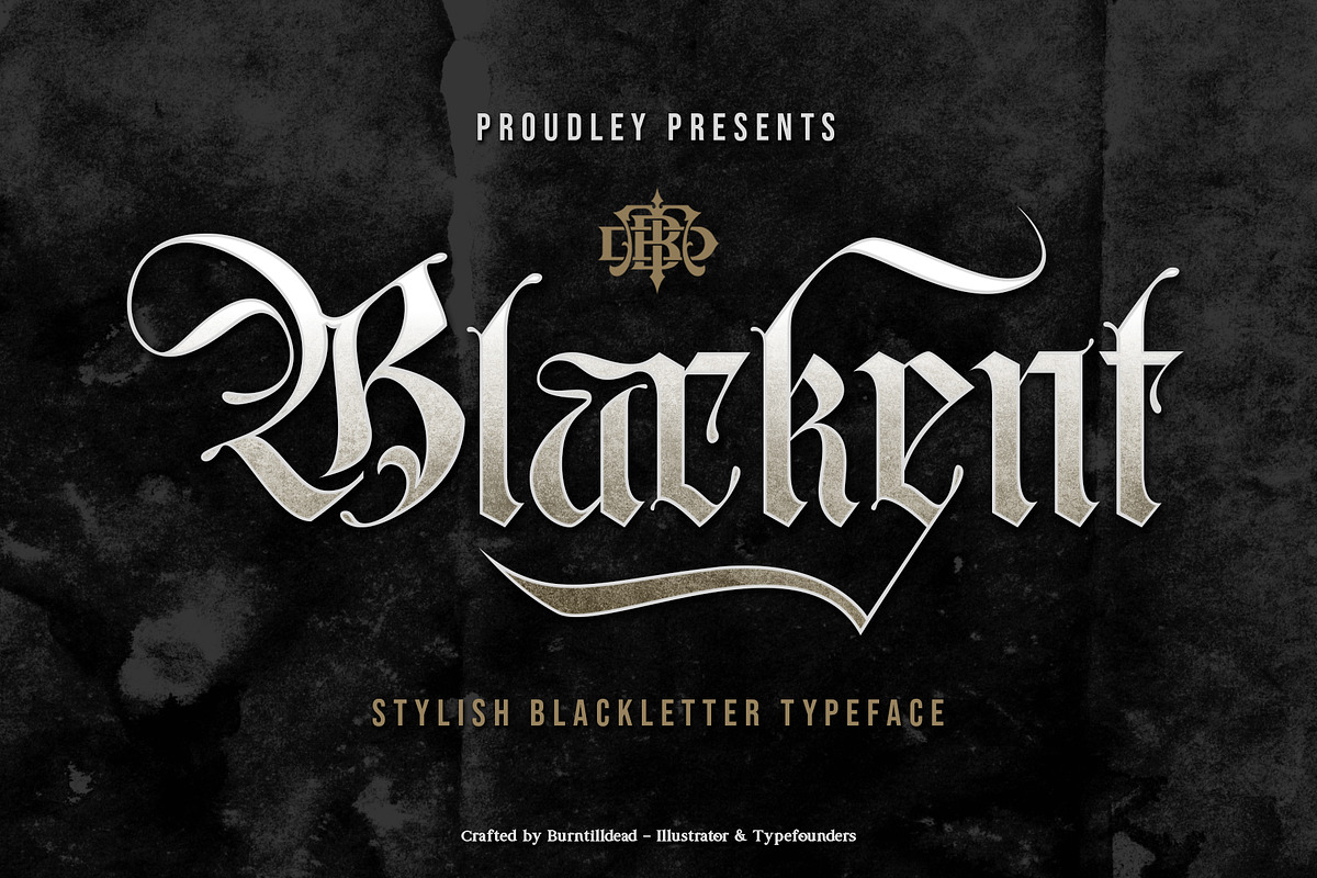 Blackent, a Blackletter Font by Burntilldead (Photo 11 of 11)