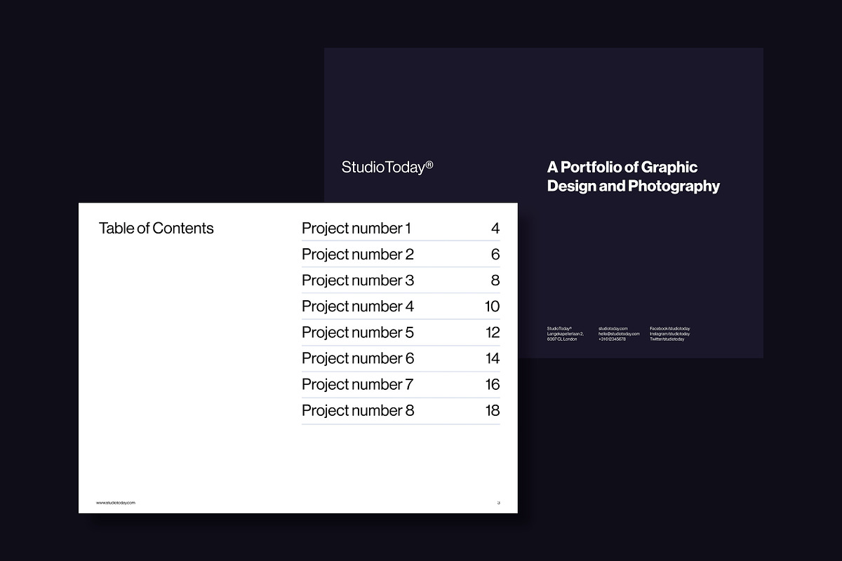 Minimal Portfolio Template, a Presentation Template by Typefool's Shop (Photo 2 of 9)