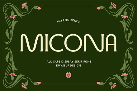ED Micona - Display Serif Font, a Serif Font by Emyself Design