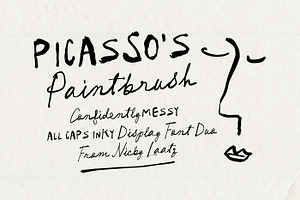 Picasso's Paintbrush Font Duo, a Handwritten Font by Nicky Laatz