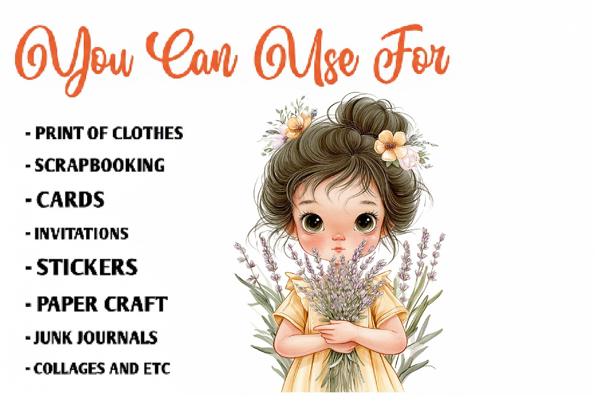 Cute Summer Girl PNG Clipart, a Seasonal Illustration by CreationArt (Photo 5 of 7)