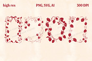 Whimsical Berry Fruit Bundle SVG PNG, a Food Illustration by Marie T (Thumbnail 10 of 36)