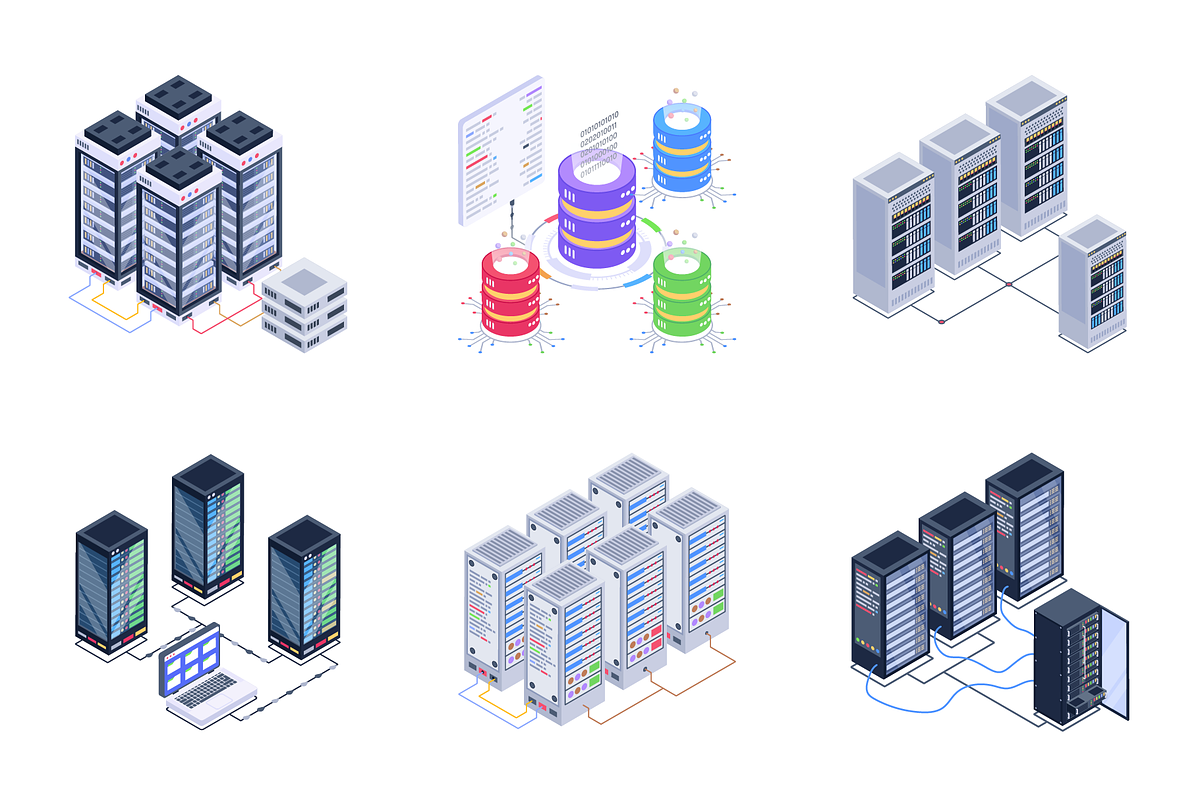 Infrastructure and Server Set, a Technology Illustration by Brickclay (Photo 6 of 14)