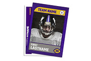 Gridiron Football Card Template, a Design Template by Sports Card Templates (Thumbnail 1 of 2)