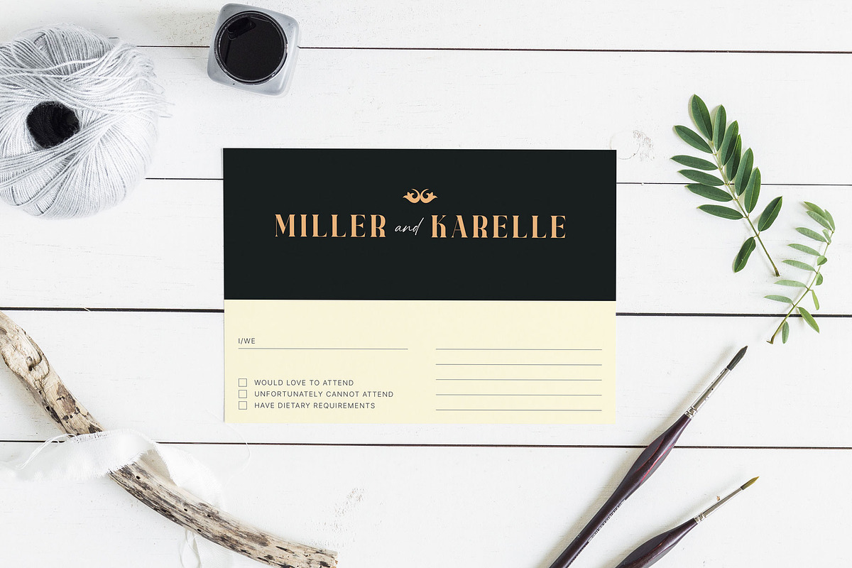 Wedding invitation, an Invitation Template by AyshaCanvas (Photo 2 of 2)