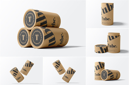 Paper Tube Packaging Mockup