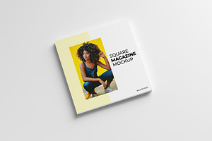 Square Magazine Mockup