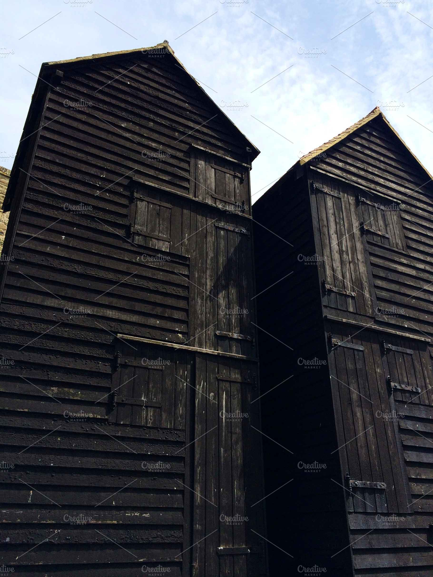 Old Fashioned Black Fishing Huts, an Architecture Photo by SuperRosie