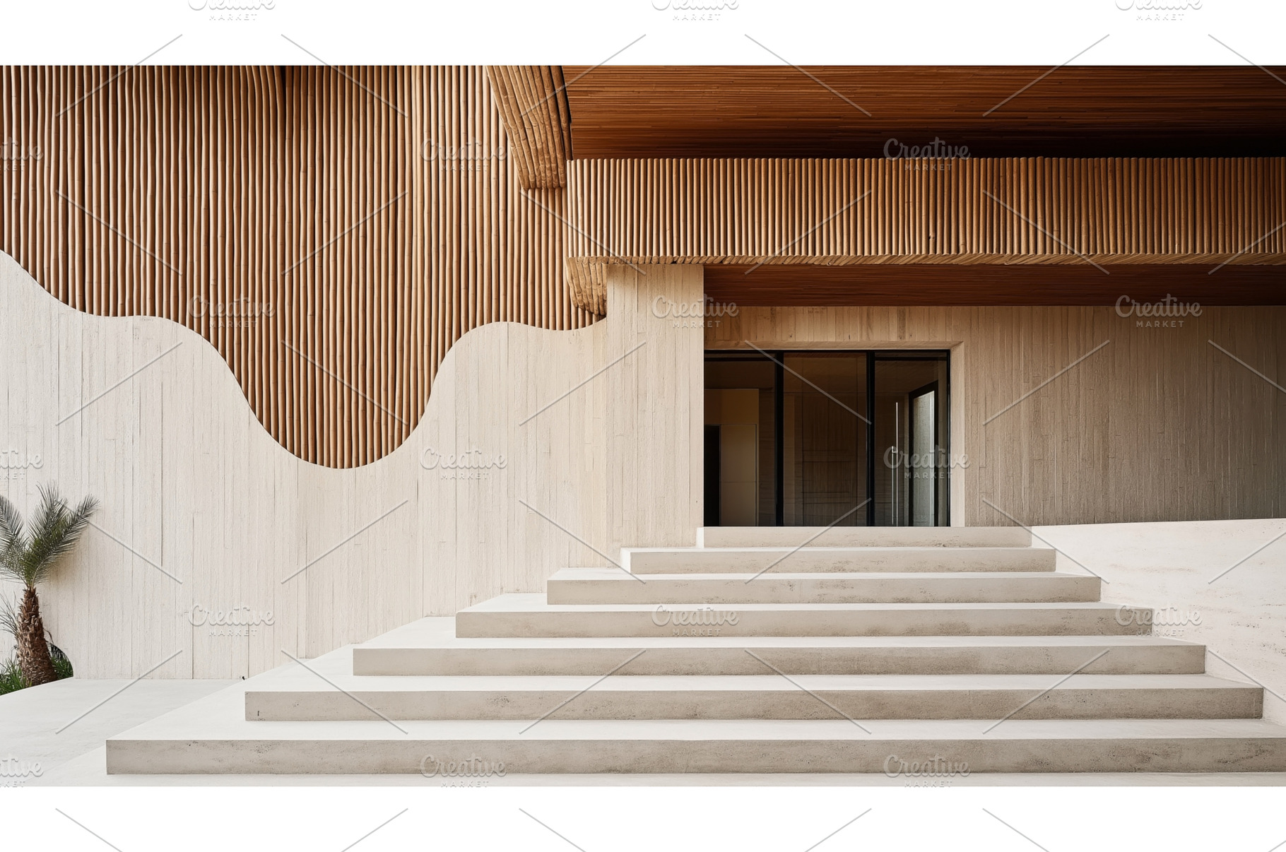 Modern architectural entrance with, an Architecture Photo by Sergey Kotenev
