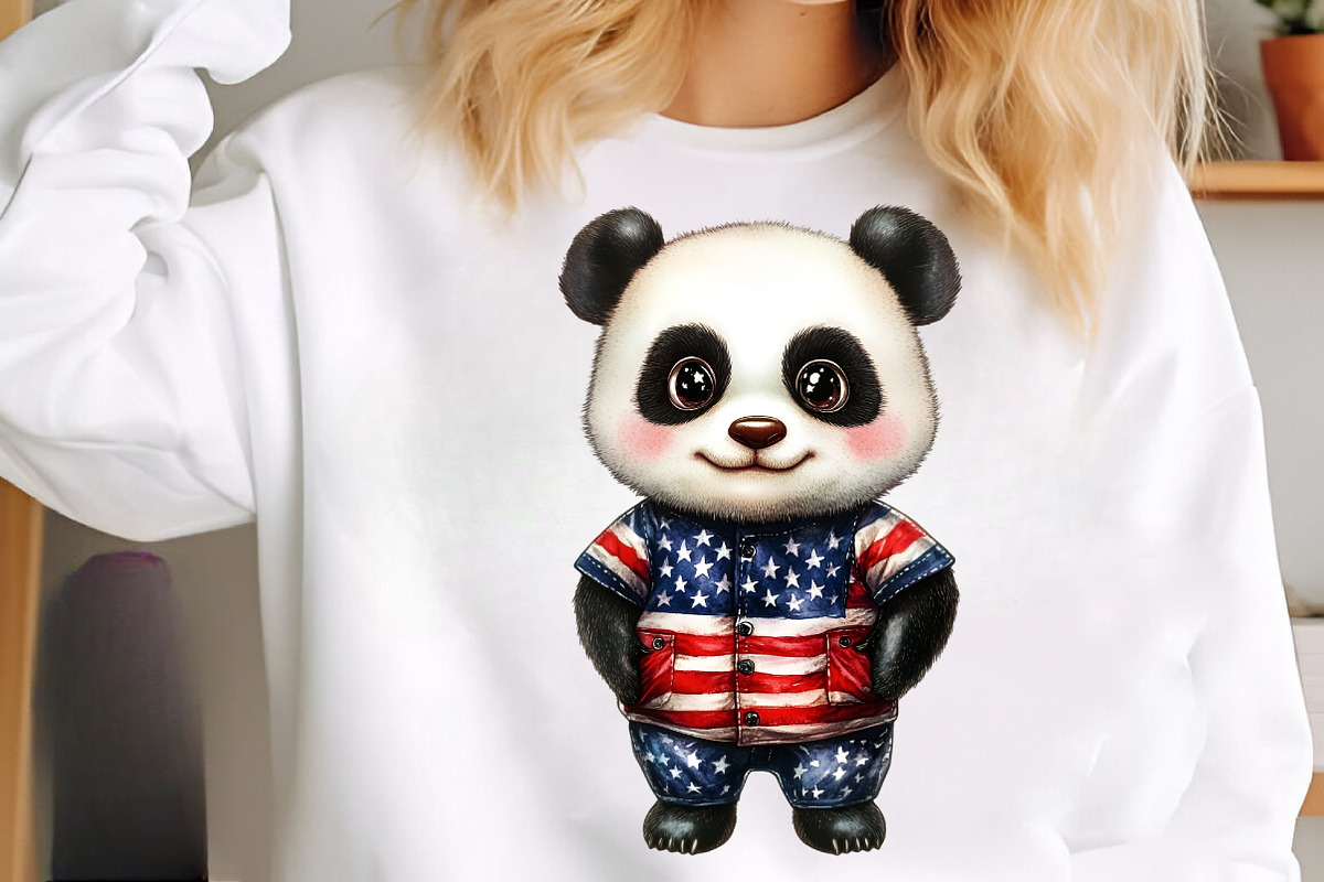 4th Of July Panda Sublimation Png, an Illustration by SinaCreation (Photo 5 of 9)