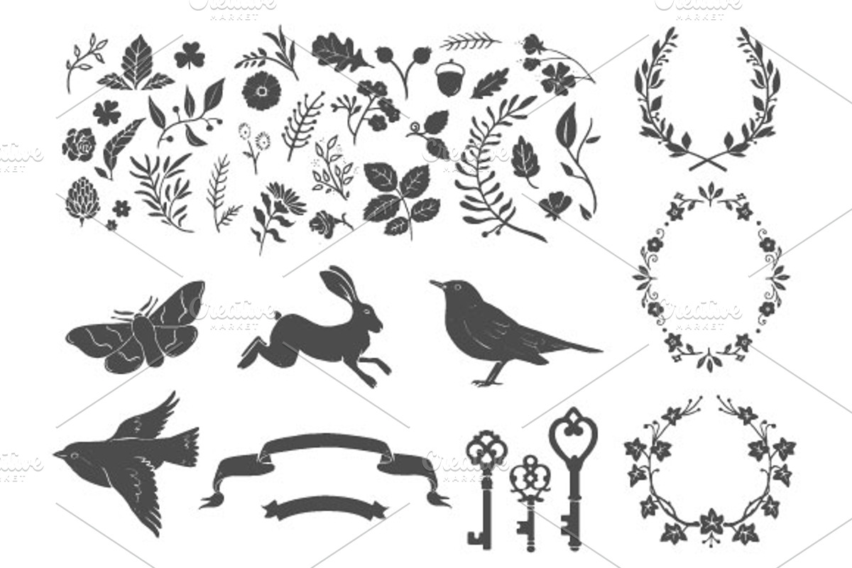 Secret Garden Vintage Vector Pack, an Illustration by Annie Sauvage (Photo 3 of 4)