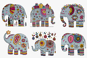 Quirky Christmas Elephant clipart, an Illustration by CreationArt (Thumbnail 5 of 6)