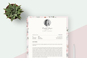 Floral Pattern CV-Resume Template *C, a Resume Template by Showy68 Template (Thumbnail 3 of 5)