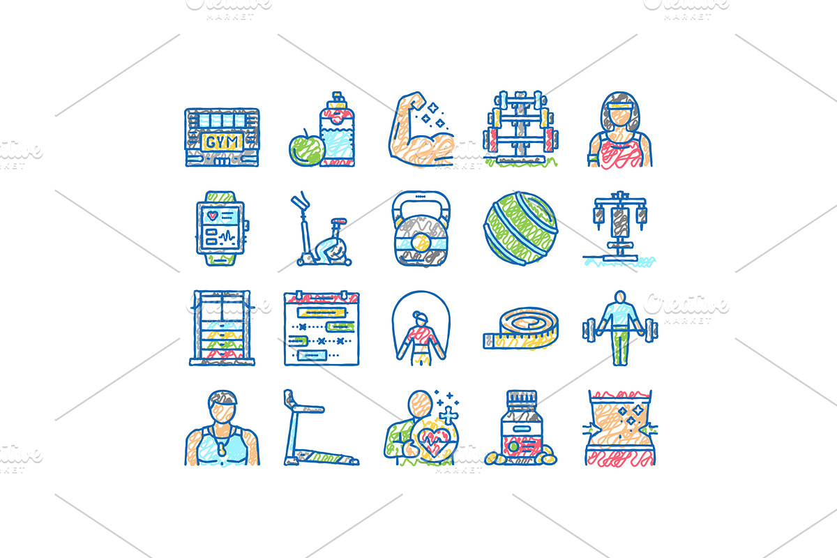 Fitness Health Athlete Training, an Object Illustration by pikepicture