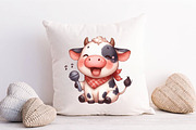 Watercolor Cute Jokes Cow PNG, a Graphic by CitraGraphics (Thumbnail 5 of 6)