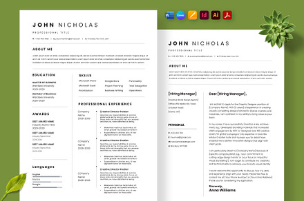 ATS-Freindly Job Resume, a Resume Template by Nur Designer
