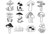 Mushrooms Set 3 Procreate Brush, a Brush Add-On by Disasterology Ink (Thumbnail 6 of 10)