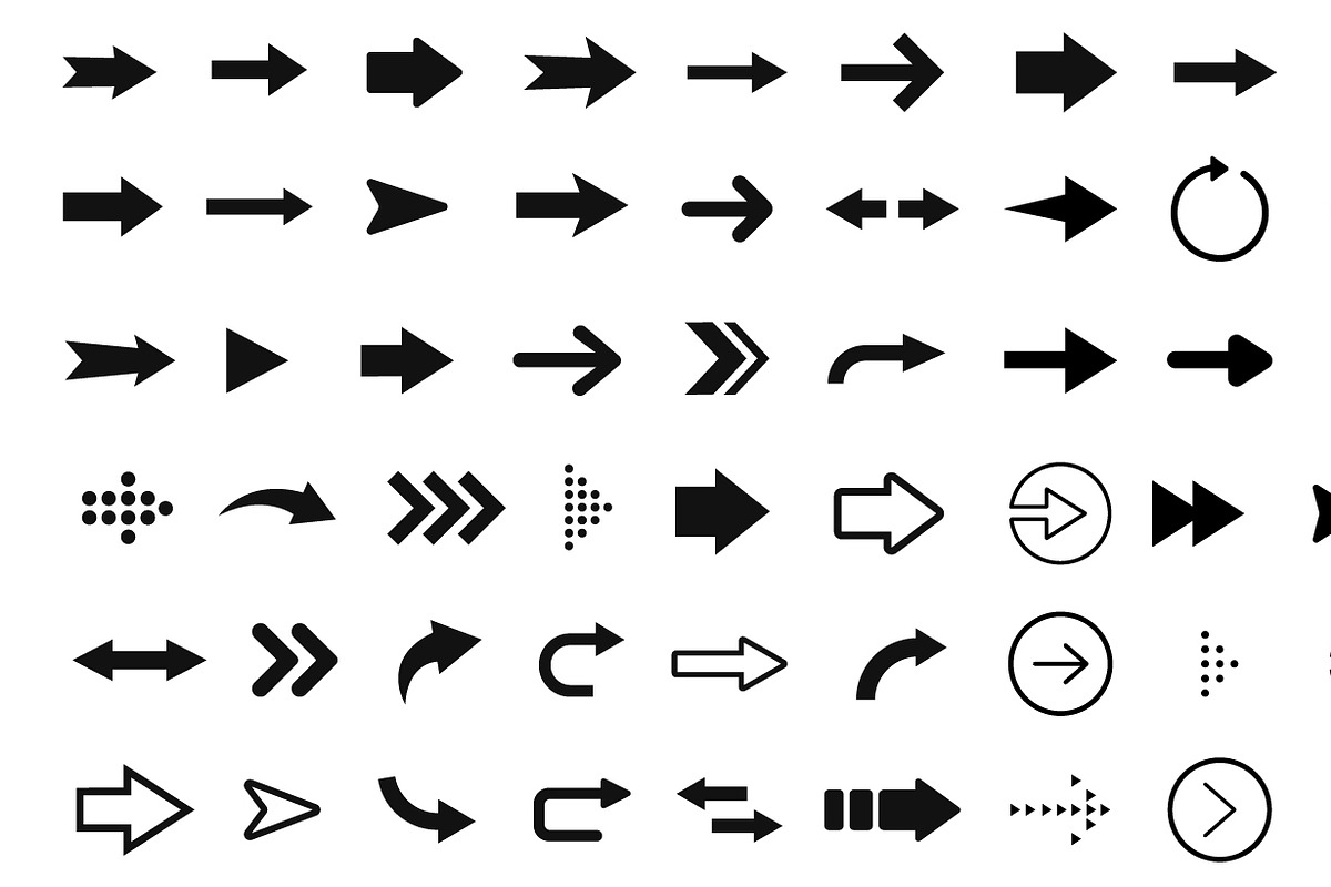 Arrow icon. Mega set of vector arrow, an Outline Icon by Drum-magic