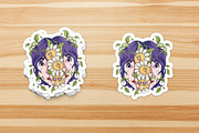 Girl with Daisy Flowers Inside, a Person Illustration by Judsart (Thumbnail 3 of 3)